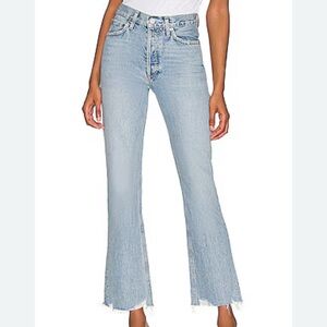 Agolde Light Wash High-Rise Flare Jeans